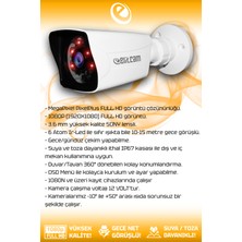 Elitcam 4 Kameralı Kare 4 Dış Kamera Set 320 GB HDD Full HD Gece Görüşlü Güvenlik Kamerası Sistemi
