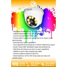 Elitcam 3 Kameralı Kare 1 İç Kamera Set 250 GB HDD Full HD Renkli Gece Görüşlü Güvenlik Kamerası Sistemi