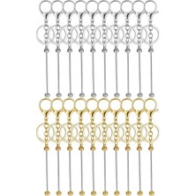 20 Adet Boncuklu Anahtarlık Çubukları Metal Boncuklu Boş Anahtarlıklar (Yurt Dışından)