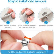 RelicRealm 60 Adet Kilitli Pin Arkası Metal Pin Desteği Broş Emaye Yakası Için (Yurt Dışından)