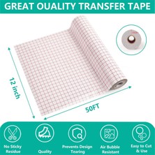 RelicRealm Şeffaf Vinil Transfer Kağıdı Bant Rulosu 12 Inç x 50 Ft (Yurt Dışından)
