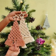 RelicRealm Makrome Dokuma Noel Ağacı Kendin Yap Kiti Noel El Sanatları Hediye Kiti (Yurt Dışından)