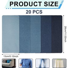 Kot Pantolonlar Için 20 Adet Ütüyle Yapıştırılabilen Yama 11 x 5.12 Inç Yama (Yurt Dışından)
