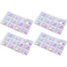 Kare Dikili Taş Kristal Berrak Giysi Dikimi Cam Boncuklar 18X25MM (Yurt Dışından)