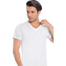 İki Yıldız Erkek Modal V Yaka Kısa Kol 6'lı Paket