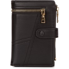 Kadın Siyah Suni Deri Kartlık ve Cüzdan NEW307