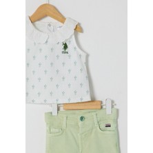 U.S. Polo Assn. Kız Bebek Beyaz Takım