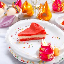 Red Velvet Cheese Cake Mum , Baby Shower, Doğum, Sünnet, Yeni Doğan , Hediyelik Mum