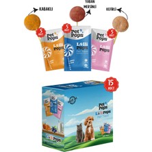 Pet Pops Kedi ve Köpekler İçin Ödül Maması - Lolipop / 15 Li Kutu ( 3 Model * 5 adet )