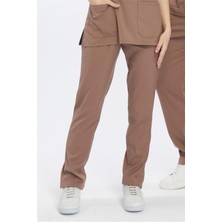 Happiness Basic - Likralı Doktor Hemşire Scrubs Tek Alt Cerrahi Forma (Unısex), Taş Beji
