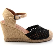 Bambi Siyah  Kadın Espadril K01874414028