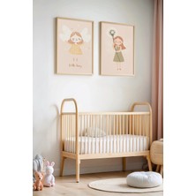 Artiera Peri Masalı - Doğal Ahşap Çerçeveli Çocuk Odası ve Bebek Odası Tablosu