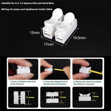 Oddities 55 Adet Push Quick Wire Kablo Konnektörü, Kablo Konnektörü Kiti, Yaylı Tip Kablo ve Kablo Konnektörü Beyaz Terminal Bloğu (Yurt Dışından)