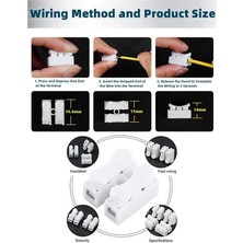 Oddities 55 Adet Push Quick Wire Kablo Konnektörü, Kablo Konnektörü Kiti, Yaylı Tip Kablo ve Kablo Konnektörü Beyaz Terminal Bloğu (Yurt Dışından)
