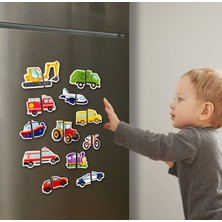 Minik Dahiler: Ilk Magnet Puzzle - Taşıtları Tanıyalım (1-3 Yaş)
