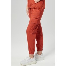 Extreme Cool Woman - Premium Çift Yön Likralı Doktor Hemşire Scrubs Tek Alt Cerrahi Forma (Kadın), Mandalin