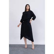 Fakir Kol Kayık Yaka Bluz ve Kruvaze Model Etek 1188