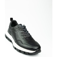 Marcomen 19356  Siyah Deri Erkek Casual Ayakkabı