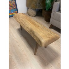 Kastawoods 2180056 Ceviz El Yapımı Kütük Orta Sehpa 100 x 30, Yükseklik:47