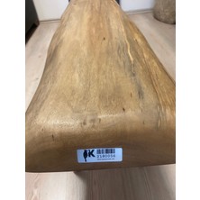 Kastawoods 2180056 Ceviz El Yapımı Kütük Orta Sehpa 100 x 30, Yükseklik:47