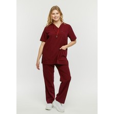 Çatı Uniform Çatı Uniform Ultralycra Comfy - Büyük Beden Likralı Doktor Hemşire Forma Takımı Scrubs Üniforma Cerrahi Takım, Antrasit