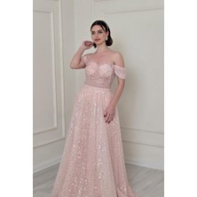 Yonca Moda Evi Store Pudra Pullu Kumaş 1818