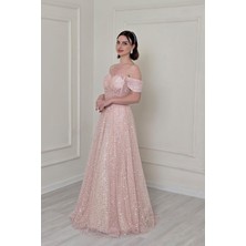 Yonca Moda Evi Store Pudra Pullu Kumaş 1818