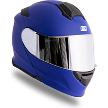 Delta Basic Mat Mavi Çene Açılır Kask