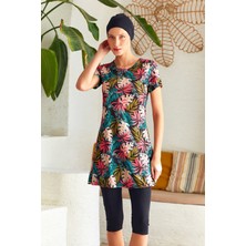 REMSA Kısa Kollu Yarı Kapalı Mayo 3601 Siyah