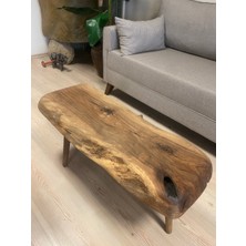 Kastawoods 2180059 Ceviz El Yapımı Kütük Orta Sehpa 90 x 36, Yükseklik:47