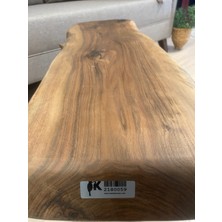 Kastawoods 2180059 Ceviz El Yapımı Kütük Orta Sehpa 90 x 36, Yükseklik:47