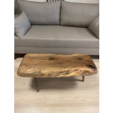 Kastawoods 2180059 Ceviz El Yapımı Kütük Orta Sehpa 90 x 36, Yükseklik:47