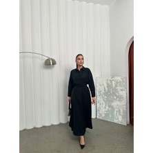 Jennyfer Garment Ithal Terikoton Dakron Kumaş Gömlek Cep Detaylı Etek