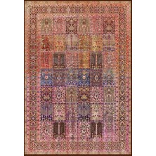 Çam Halı Siesta Vintage 32-156 Etnik Eskitme Desenli Dokuma Tabanlı Yıkanabilir Şönil Salon ve Oda Halısı