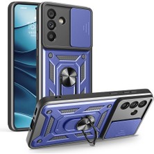 Galaxy A56 Kılıf Magnetik Standlı Sürgülü Kamera Korumalı Kapak