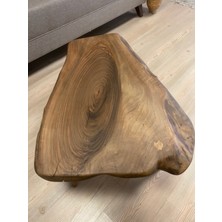 Kastawoods 2180063 Ceviz El Yapımı Kütük Orta Sehpa 78 x 54, Yükseklik:43
