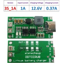 Serendipitous 3s 2A Tip-C Takviye Modülü Polimer Lityum Iyon Pil Şarj Modülü (Yurt Dışından)
