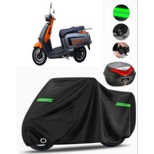 Apachi True 50 Arka Çanta Uyumlu Motosiklet Brandası Premium (Kilit Uyumlu)-Siyah