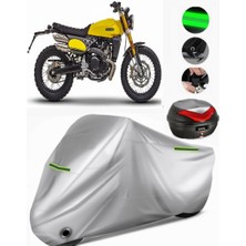 Caballero 500 Flat Track Arka Çanta Uyumlu Motosiklet Brandası Premium (Kilit Uyumlu)-Gri