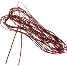 Serendipitous 22 Ölçer 15 M Kırmızı Siyah Zip Tel Awg Kablo Güç Topraklama Örgülü Bakır Araba (Yurt Dışından)