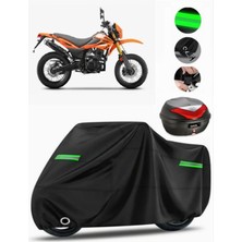 Bumoto/jinling Eagle Xr 250CC Arka Çanta Uyumlu Motosiklet Brandası Premium (Kilit Uyumlu)-Siyah