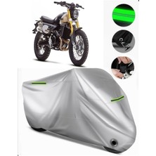 Caballero 500 Deluxe Uyumlu Motosiklet Brandası Premium (Kilit Uyumlu)-Gri