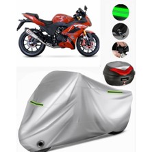 Bumoto/jinling Calibre 250CC Arka Çanta Uyumlu Motosiklet Brandası Premium (Kilit Uyumlu)-Gri