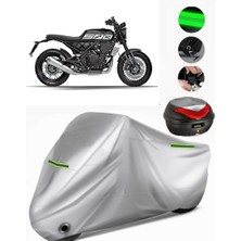 Brixton Crossfire 500 Arka Çanta Uyumlu Motosiklet Brandası Premium (Kilit Uyumlu)-Gri