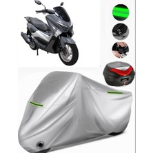 Apec Apx5 Arka Çanta Uyumlu Motosiklet Brandası Premium (Kilit Uyumlu)-Gri