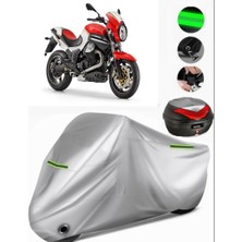 Moto Guzzisport 1200 Arka Çanta Uyumlu Motosiklet Brandası Premium (Kilit Uyumlu)-Gri