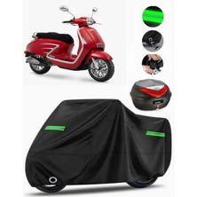 Dorado Akida Scooter 125 Arka Çanta Uyumlu Motosiklet Brandası Premium (Kilit Uyumlu)-Siyah