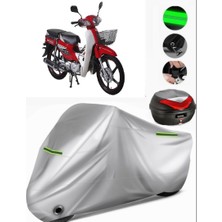 Rmg Moto Gusto Monza 100 Arka Çanta Uyumlu Motosiklet Brandası Premium (Kilit Uyumlu)-Gri