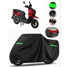 Rmg Moto Gusto Panzer 125 Arka Çanta Uyumlu Motosiklet Brandası Premium (Kilit Uyumlu)-Siyah
