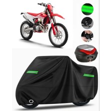 Gas Gas Ec 350 F Arka Çanta Uyumlu Motosiklet Brandası Premium (Kilit Uyumlu)-Siyah